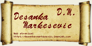 Desanka Markešević vizit kartica